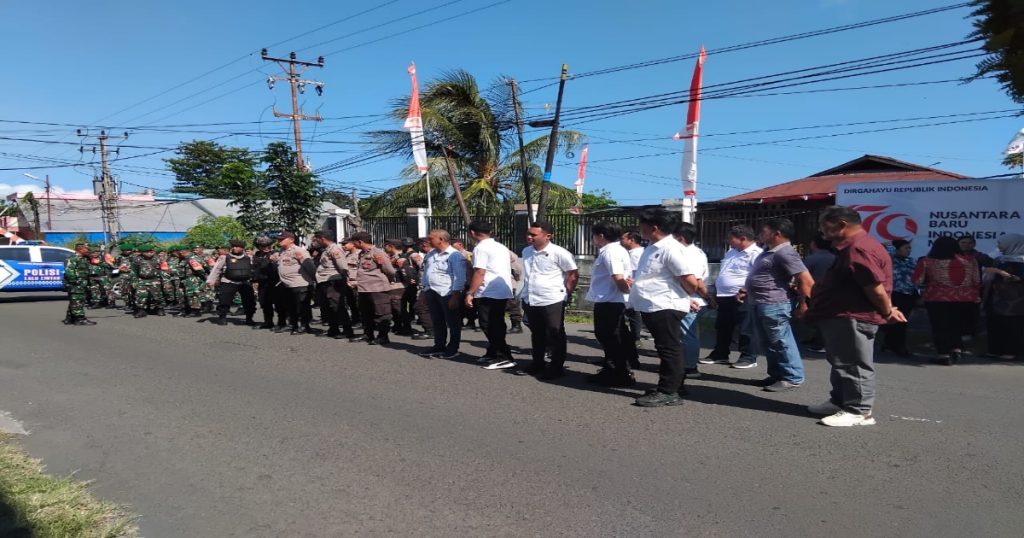 Pengamanan Pendaftaran Calon Wali Kota Dan Wakil Wali Kota Bitung Libatkan 184 Personil TNI/Polri