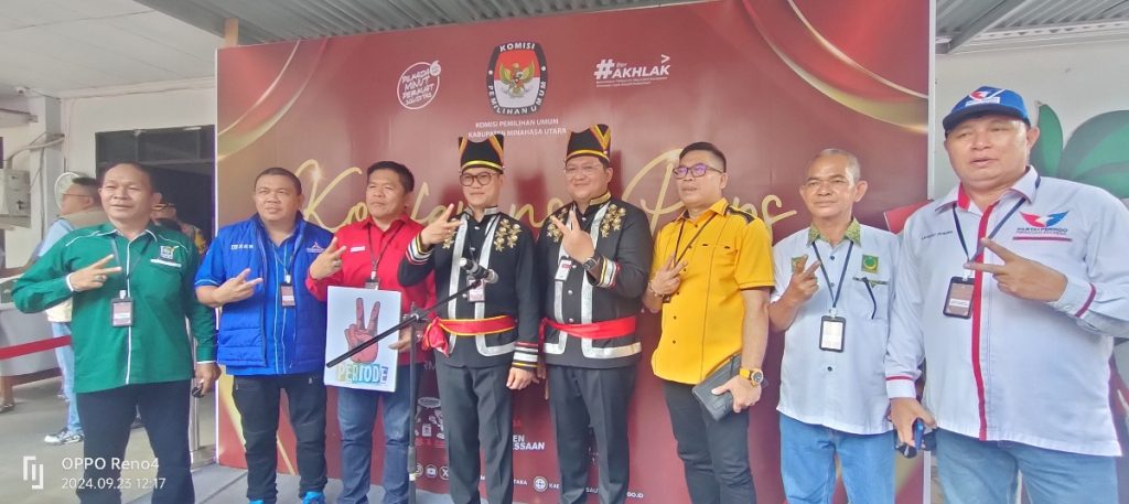 Paslon Pilkada Minut Nomor Urut 2 “JG-KWL” Komitmen Jaga Pilkada Damai Politik Riang Gembira
