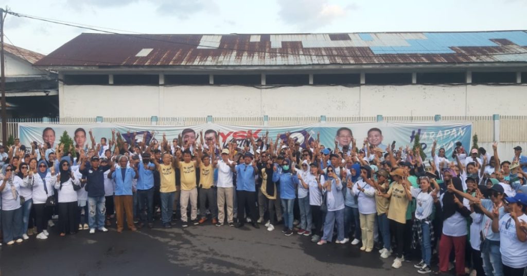Lapangan Sari Cakalang Jadi Saksi Dukungan Relawan HH-RM 08 Untuk YSK-Victory
