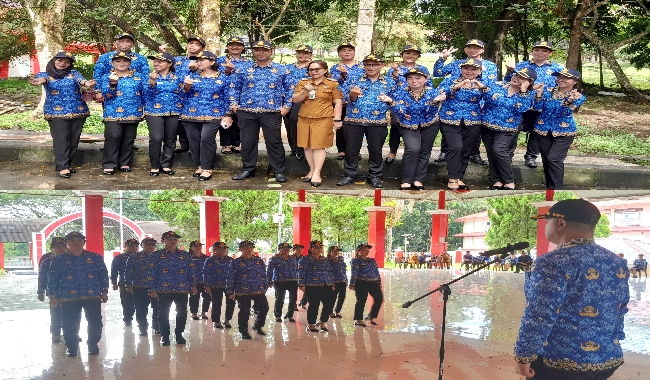 39 Perintah Terpenuhi, Camat A. Warbung Pimpin Barisan Gabungan Talawaan-Dimembe Dalam Lomba PBB