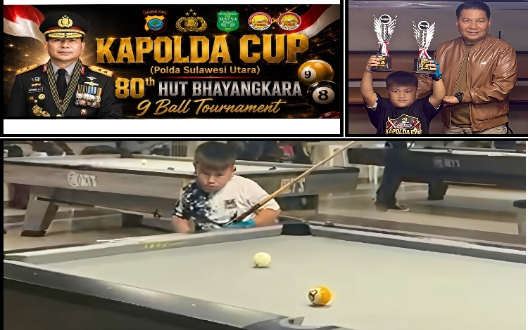 Usia 7 Tahun Adik Kester Rumambi Asal Airmadidi Raih Juara 1 & 2 Di Billiard 9…