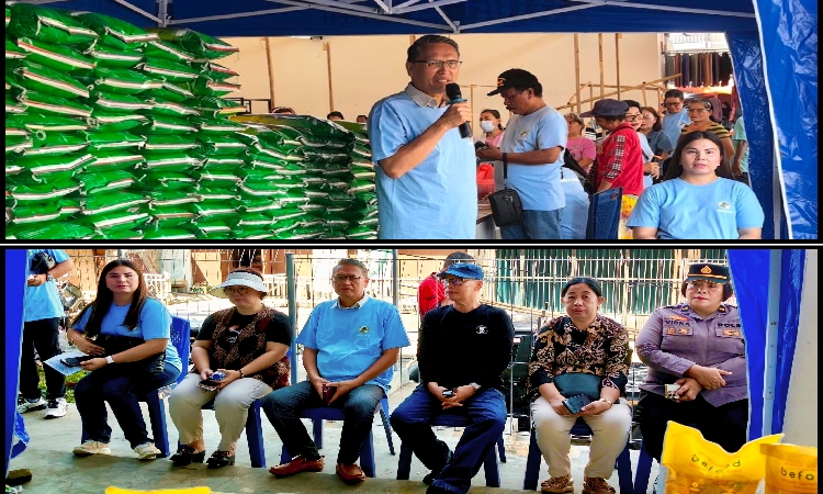 Direksi PUD Klabat Saksikan Pembukaan Bazar Murah Dekopinda Minut Oleh Asisten ll Robby Parengkuan