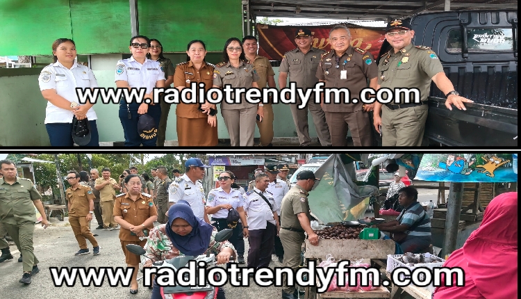 Kasat Pol PP Minut Daniel Komenaung Dan Camat Airmadidi Olvien Pandean Lakukan Penertiban Lapak Di Luar…