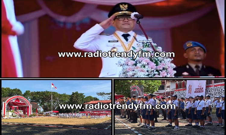 Pemkab Minut Peringati HUT Kemerdekaan RI Ke- 81 Gelar Upacara Kibarkan Sang-Saka Bendera Merah Putih